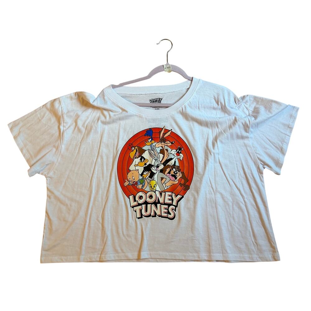 Looney Tunes Crop white tees shirt 100 percent cotton